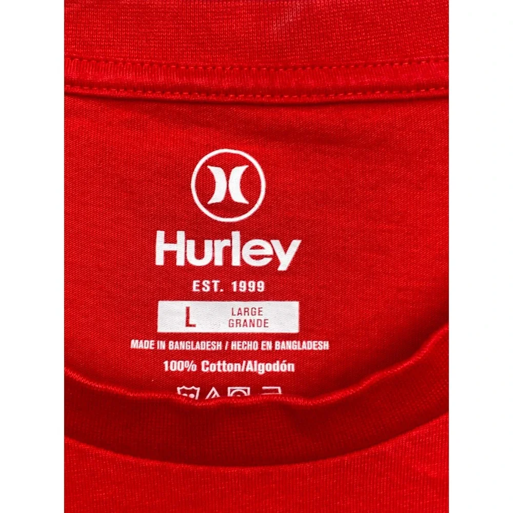 Hurley Shirt Mens Large Spell Out Surfing Beachy Coastal Athleisure Streetwear